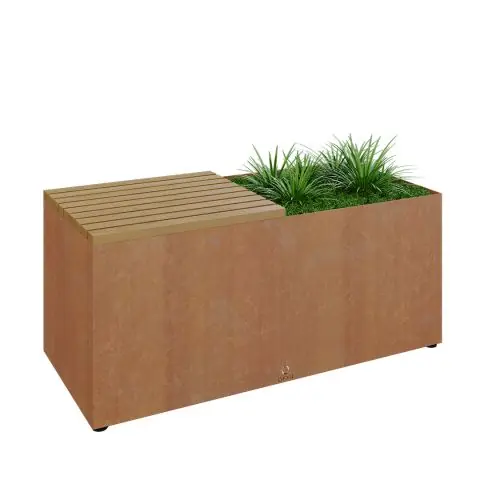 OFYR Herb Garden Bench Corten Trädgårdsbänk Extra rabatt